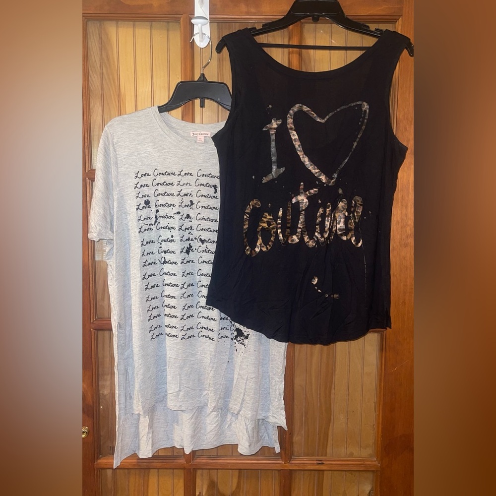 Two Graphic Juicy Couture Tops